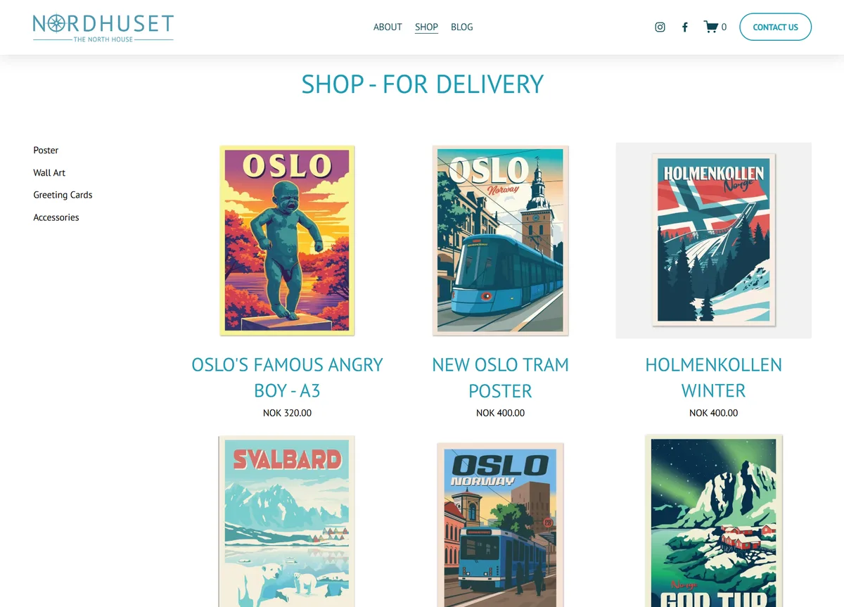 Retro Travel Posters storefront screenshot 2