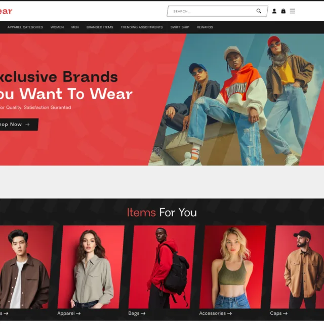 Apparel brand storefront