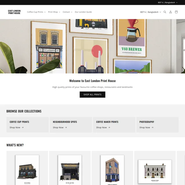 Art print storefront
